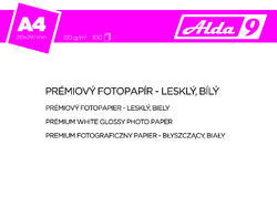 ALDA9 Fotopapír A4 120 g/m2, premium lesklý, bílý, 50 listů
