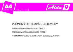 ALDA9 Fotopapír A4 140 g/m2, premium lesklý, bílý, 50 listů
