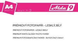 ALDA9 Fotopapír A4 180 g/m2, premium lesklý, bílý, 50 listů