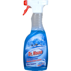 Dr. House čistič oken s rozprašovačem Blue flower 500 ml