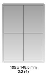 Samolepicí bílé etikety 105 x 148,5mm, A4 (100 ks)