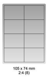 Samolepicí bílé etikety 105 x 74mm, A4 (100 ks)