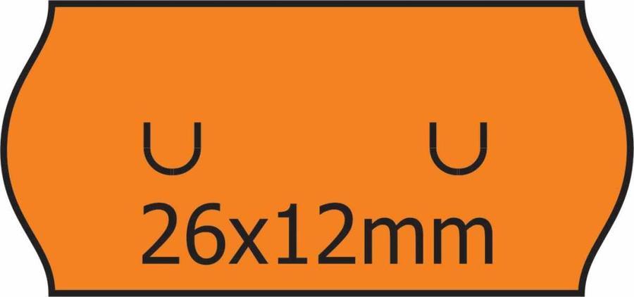 Cenová Etiketa oranžová 26x12